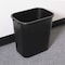 Sparco Wastebasket, Rectangular, 28 Qrt, 15"x10-1/4"x15", BK SPR02160 - alternate 2